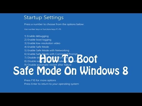 how to open windows 8 in safe mode