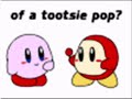 Kirby tootsie roll commercial