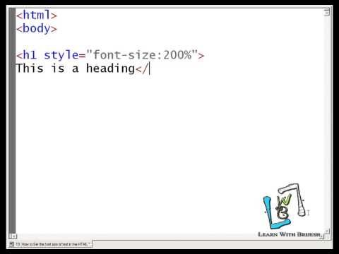 how to define font size in html