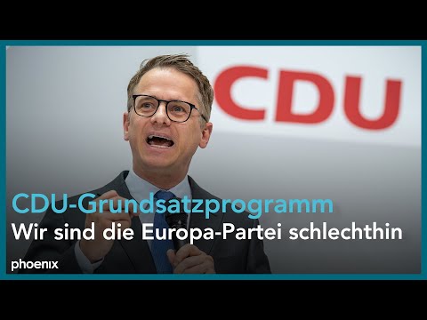 Friedrich Merz (Parteivorsitzender) & Carsten Linnemann (stellv. Parteiv.) zum CDU-Grundsatzprogramm am 17.04.2