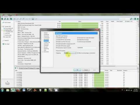 how to enable encryption in utorrent