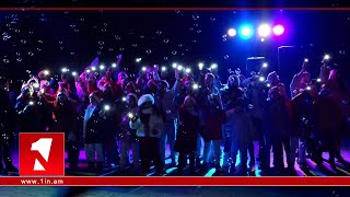 The lights of the main Christmas tree of Stepanakert are lit