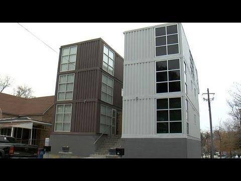 containers - Take a tour of Glen Donaldson's home in Atlanta, GA. The 1800 square foot home was built from recycled shipping containers. See why he says it's the safest a...