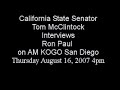 Part #1, Tom McClintock interviews Ron Paul