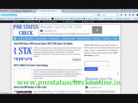 how to check indian railway pnr no