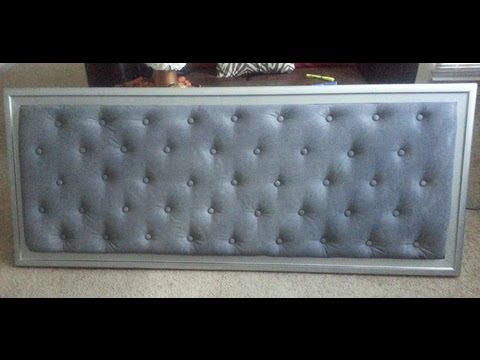 how to attach diy headboard to frame