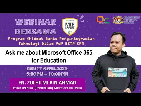 Webinar MS Office 365 Edu bersama-sama En Zulhilmi