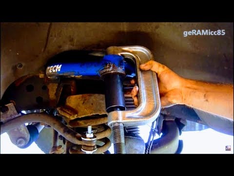 ball joints replacement dodge ram 1500 | upper & lower remove & install |  how to press in repair