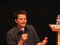 Sunday convention, Misha panel, Misha's reason for choosing deep voice for Castiel, his role in Nip/Tuck and seeing his 'mini mountain-range' up close