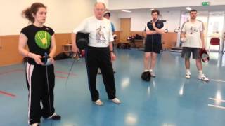 Attack , counter riposte training with a partner
