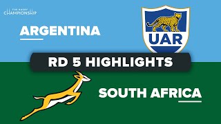 Argentina v South Africa Rd.5 2022 Rugby Championship video highlights