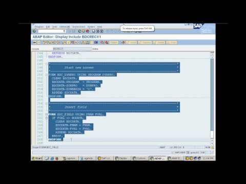 how to handle table control in bdc