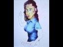 images of oil pastel painting process of m gatonska; set to a music sample of 