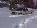 6.0 Powerstroke 4x4 Pushing Snow with Bumper Part 1