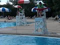 Fat guy does a flip off diving board