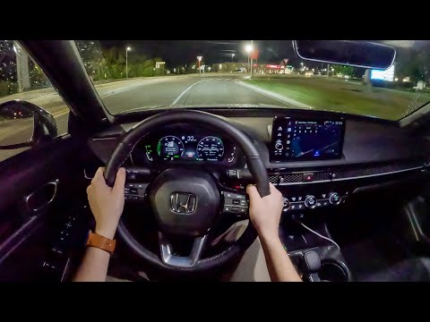 2025 Honda Civic Hybrid Sport Touring - POV Night Drive (Binaural Audio)
