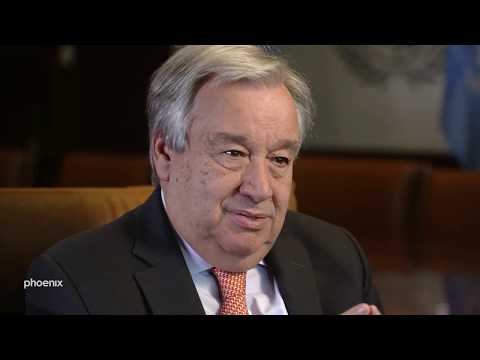 UN-Generalsekretär António Guterres im Gespräch vom ...