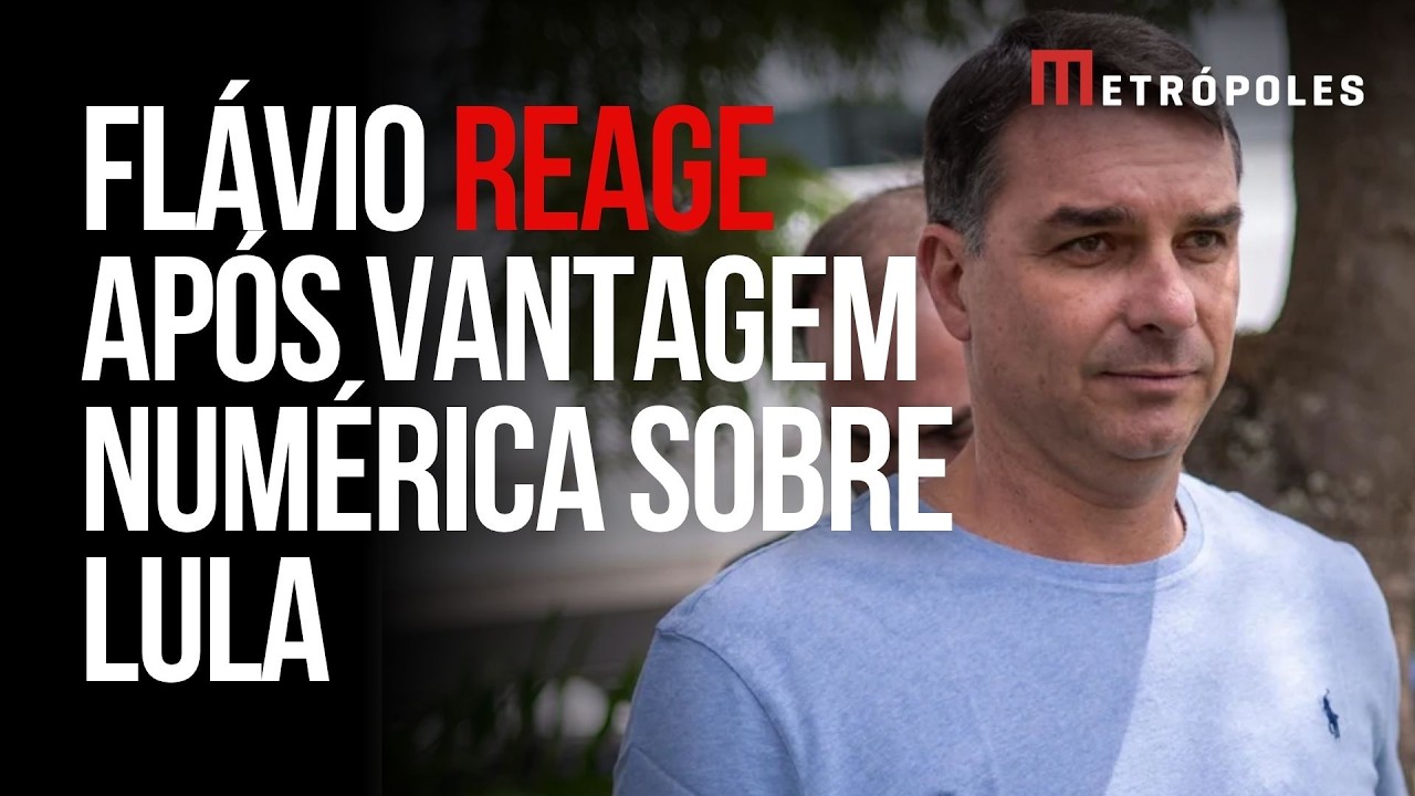 Veja reação de Flávio Bolsonaro após vantagem numérica sobre Lula