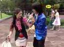 Heechul running into a poll