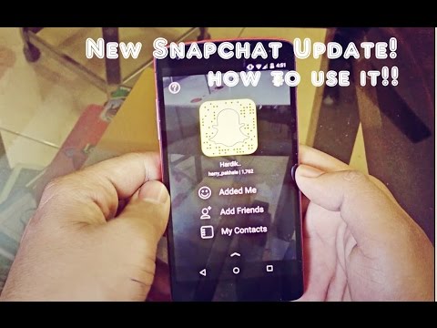 how to use the new snapchat update