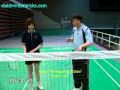Badminton forehand tricks & techniques in forecourt by Zhao Jianhua & Xiao Jie