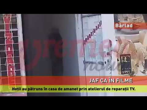 Jaf ca-n filme, la o casă de amanet din Bârlad