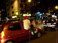 Les Marocains celebrent la victoire de l