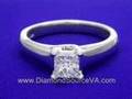 Princess Cut Diamond Ring 0.50-carat Trellis Mounting