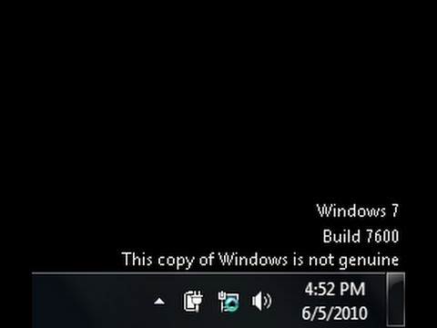 how to remove this copy of windows is not genuine