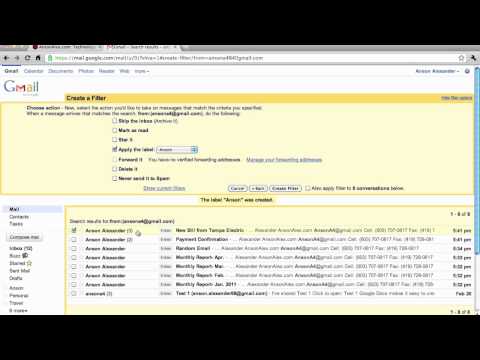 how to organize gmail by sender