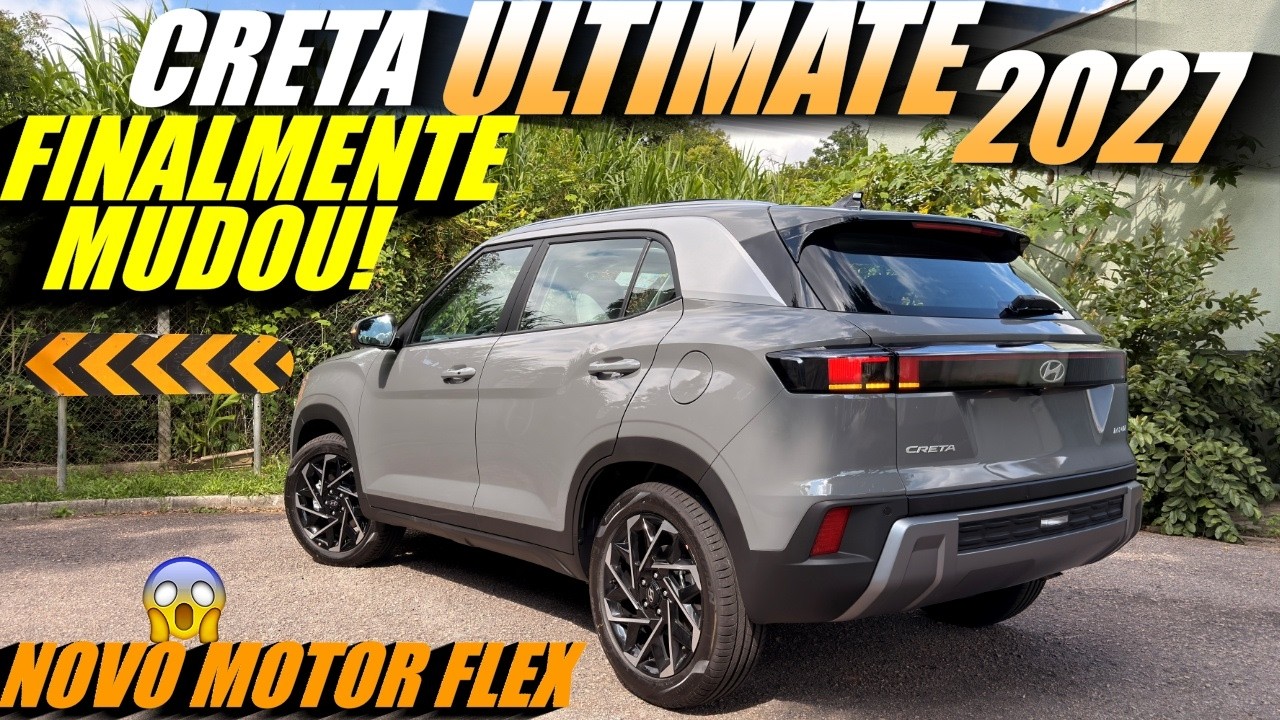 NOVO HYUNDAI CRETA ULTIMATE 2027 CHEGOU! Ganhou NOVO MOTOR FLEX e FOI REBAIXADO! VEM CONFERIR