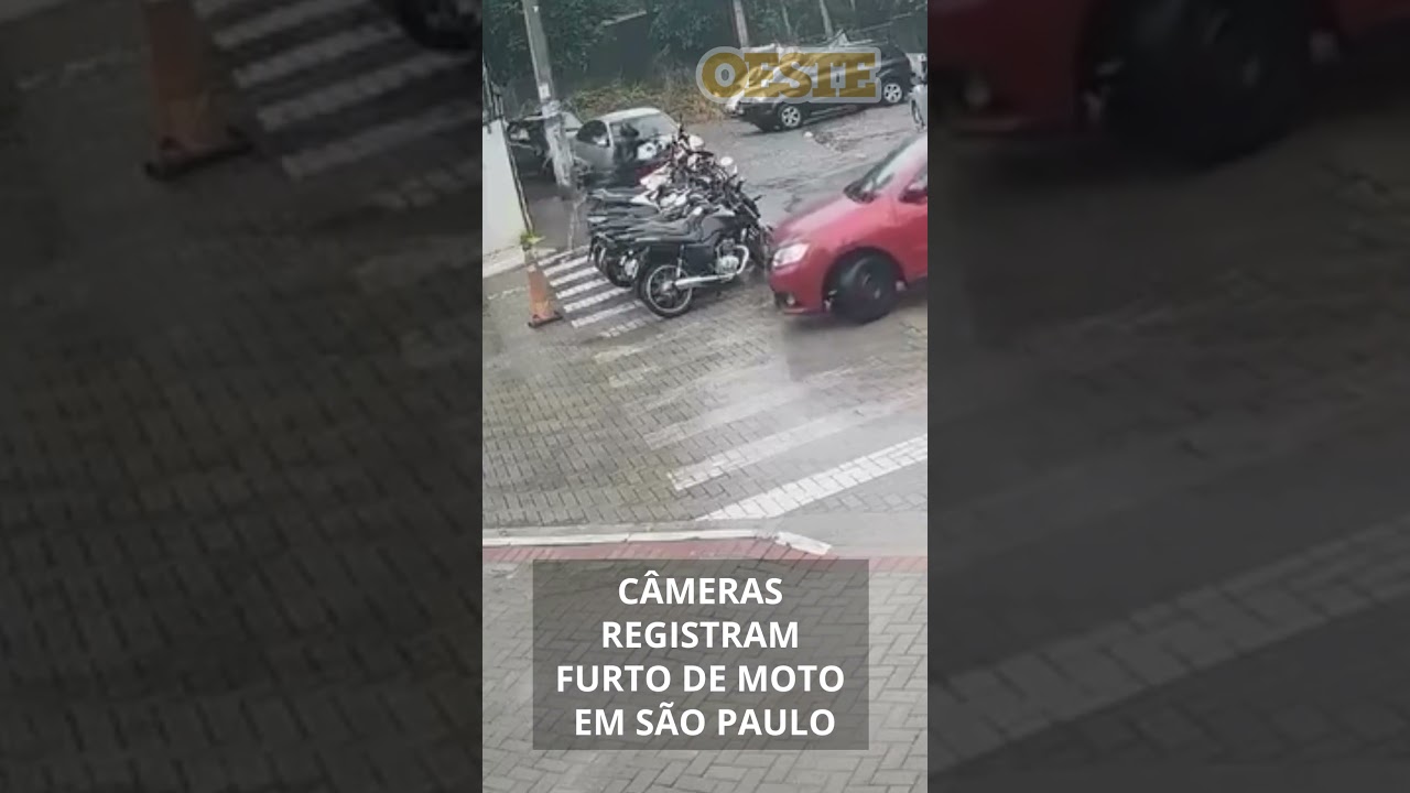 Câmeras Registram Furto De Moto Em São Paulo