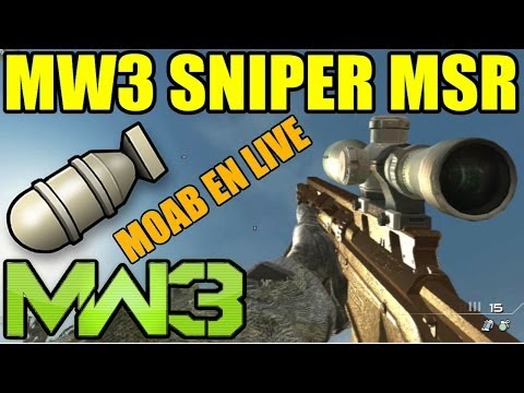 mw3 sniper gameplay - Un live sur MW3 au sniper MSR avec une MOAB ○ Black ops 2 BALLISTA : http://youtu.be/-w8JAh1Gsvg SkyRRoZ T-Shirt : http://electronicgamersleague.com/collecti...