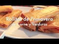 Cómo hacer rollitos de primavera de verduras y carne - Recetas de comida china