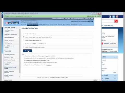 how to enable tpt in hdfc bank