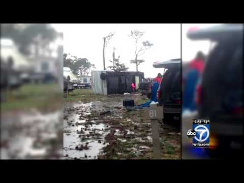 Virginia - A fierce tornado packing powerful winds of up to 100 miles an hour toppled trees and flipped campers Thursday at a campground along Virginia's Eastern Shore,...