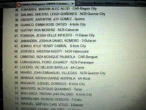 how to apply owwa scholarship