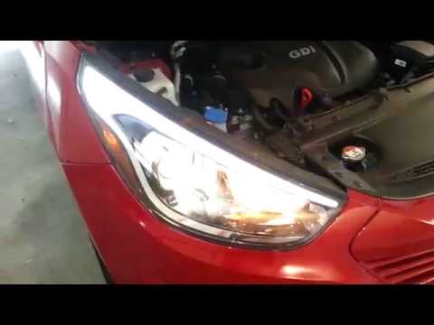 2014 Hyundai Tucson SUV – Testing Headlights After Changing Bulbs – Low/High Beam, Turn Signal