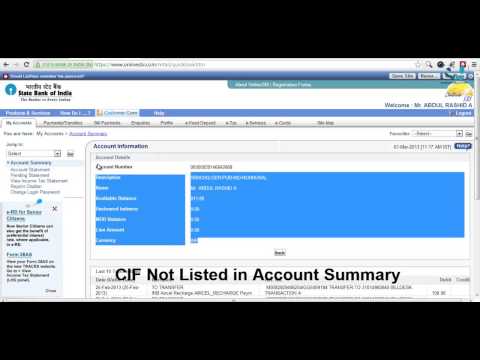how to know cif number of sbbj