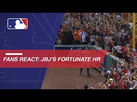 Video: Fans react to Bradley's deflected homer