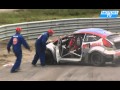 Big crash FIA European Rallycross Sweden 2011