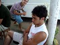 Ninja acordando com uma garrafada