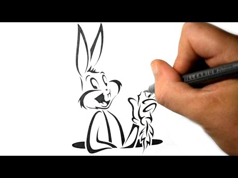 how to draw bugs bunny