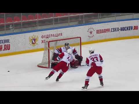 JHL Okoryak Vladislav and Gorshkov Yegor during pre-game warm-up at the Red army@ loko hockey game
