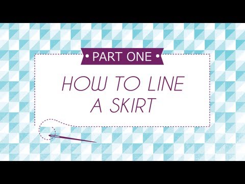 how to line a skirt with a vent