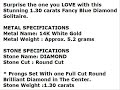 $4420 Fancy BLUE DIAMOND 1.30 carats Engagement Ring