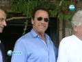 THE EXPENDABLES 3 (2014) - NEW video ARNOLD SCHWARZENEGGER arriving in Bulgaria (EXCLUSIVE)