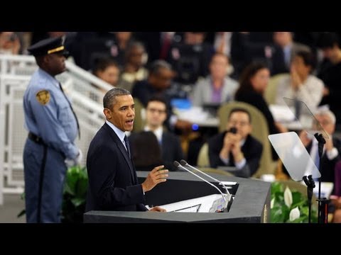 today - Addressing the United Nations General Assembly, President Obama explained his positions on Syria and Iran, and the peace process between Israelis and Palesti...