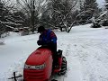 Simplicity Conquest mower with a Snow Blade Simplicity Conquest mower with a Snow Blade