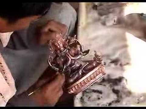 tibetan buddha statue - fire gilding ...